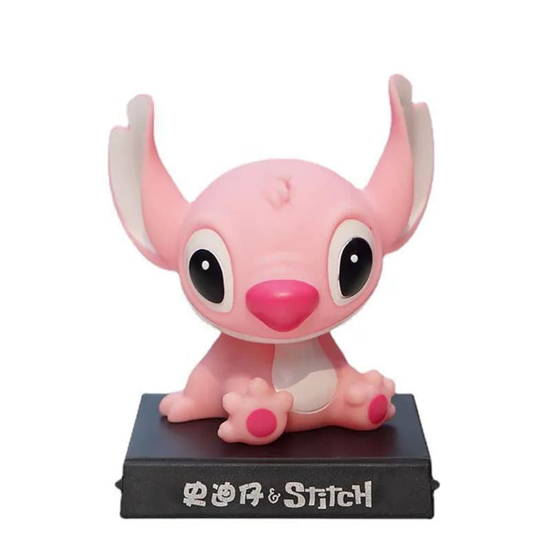 Figurine d'action Disney Lilo Stitch en PVC, poupée Bobblehead, ornements de voiture, modèle de tête