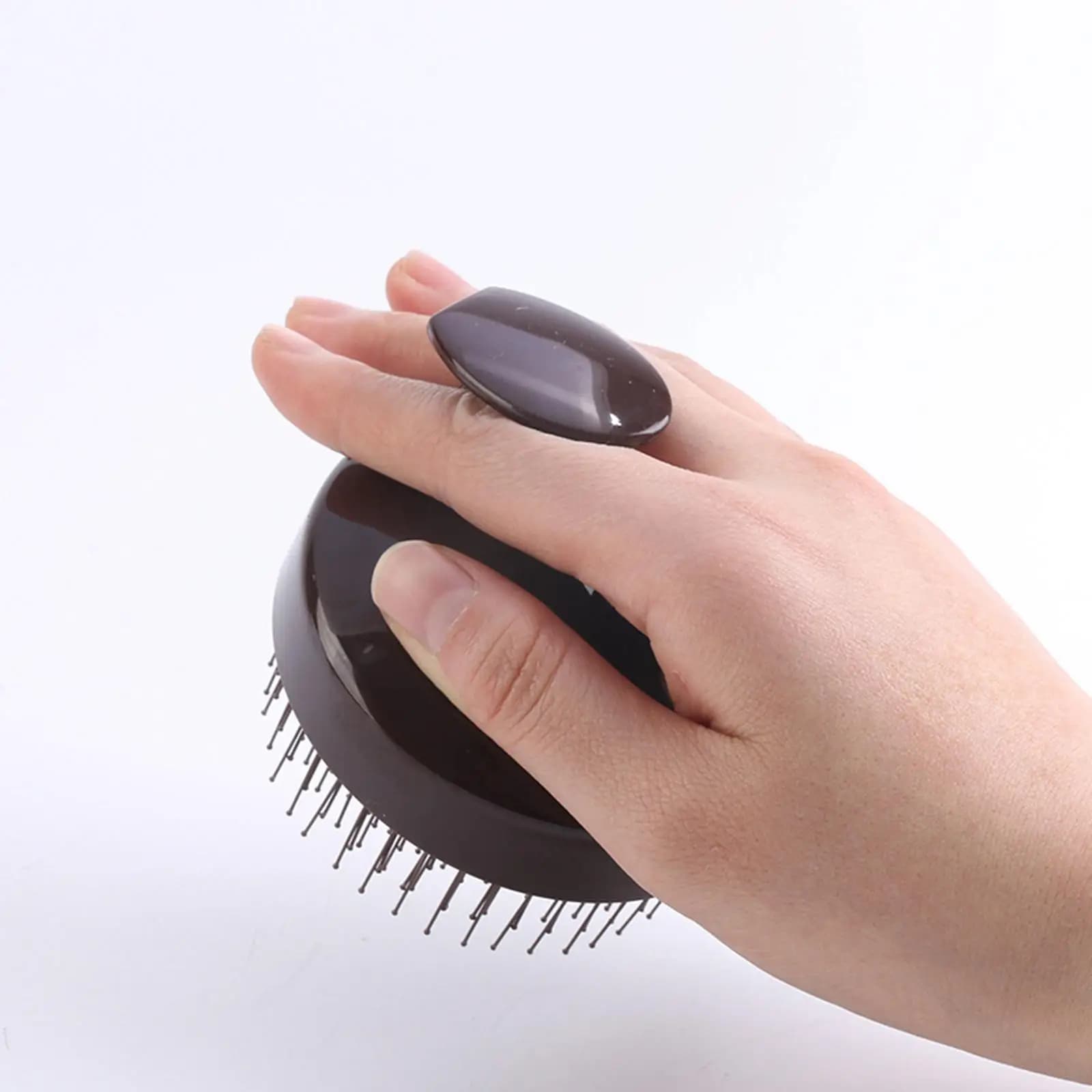 Brosse de Énergie du Cuir oral elu à Poils Fins, Peigne de Toilettage Durable, Flexible et Rigide