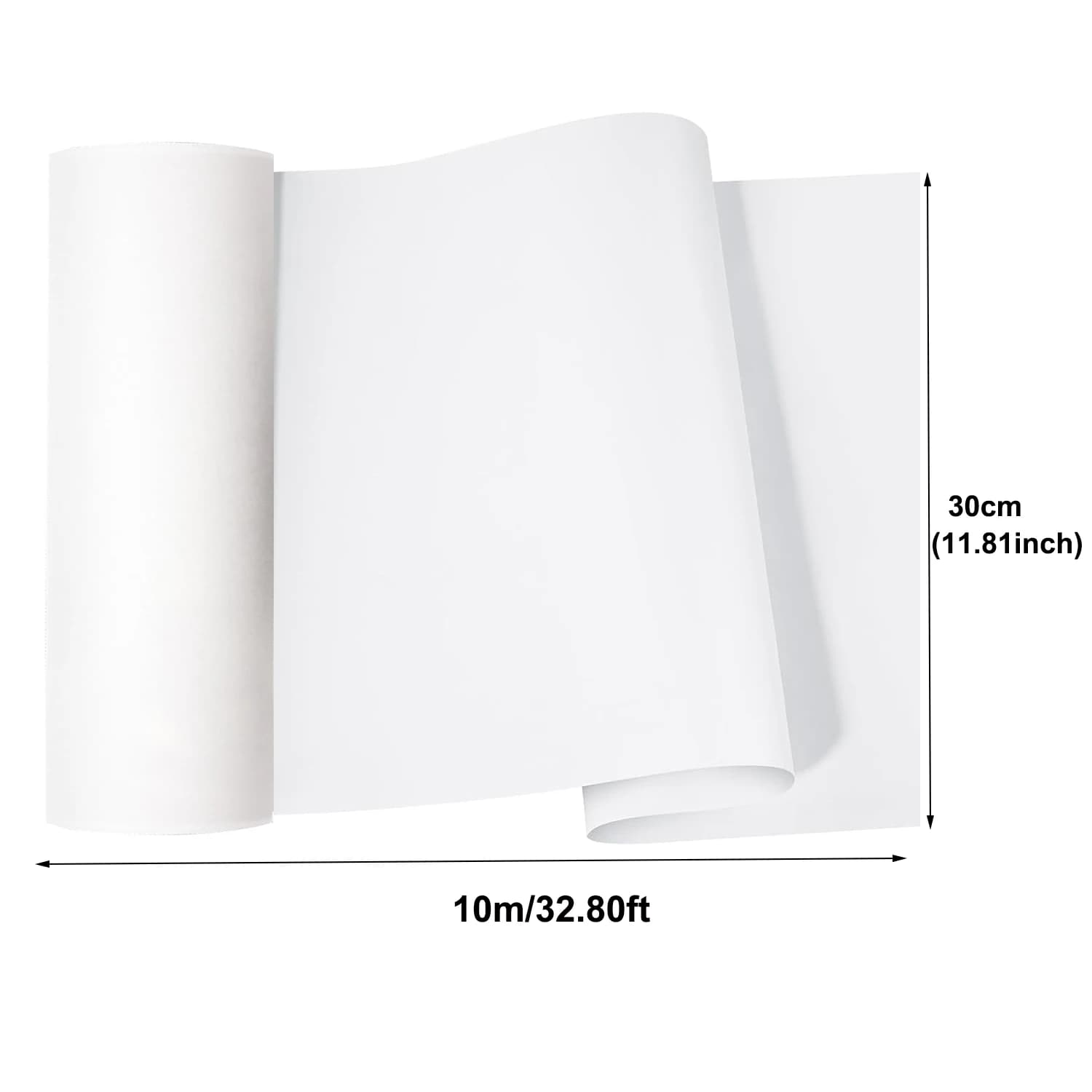 Rouleau de papier de boucher pêche non ciré, 10m, 30cm x 10m, pour barbecue, robuste, pour fumer, vi