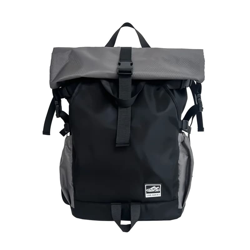 Sac à dos à enroulement pour hommes – Sac de sport et de fitness avec compartiment à chaussures, sac