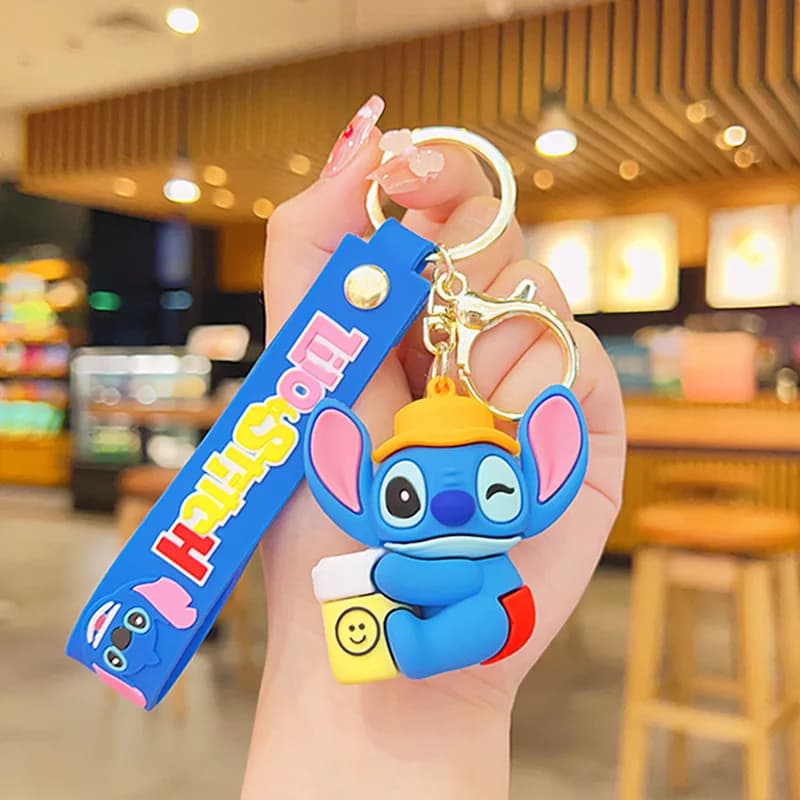 Lilo & Stitch figurine porte-clés pendentif poupée mignonne porte-clés ornement voiture dessin animé