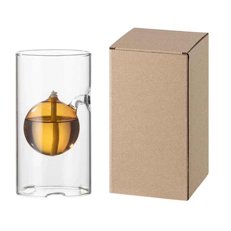 Bougeoirs Tornados, bougie liquide réutilisable, bougie à huile en verre rechargeable