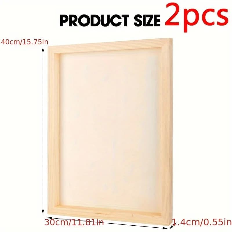 Panneau de panneaux en bois 2 pièces, panneaux rectangulaires en bois pour peinture, versage, utilis