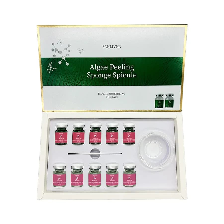 Kit de exfolie des algues pour le traitement de l'acné, réparation de la peau, rajeunissement du vis