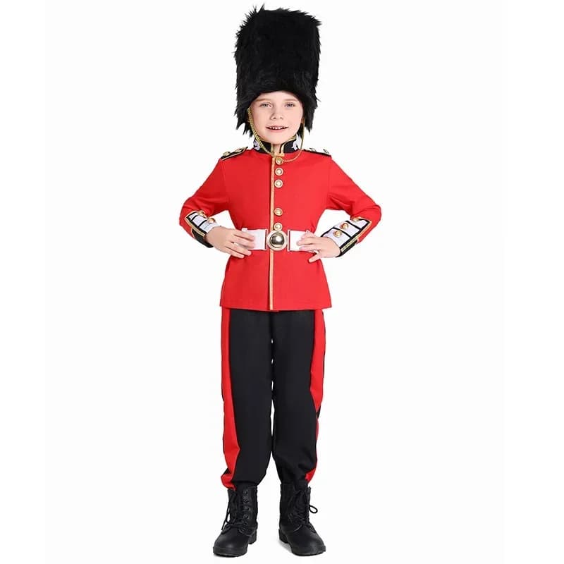 Costume de gardes royales britanniques pour garçons, Cosplay d'halloween, veste de garde d'honneur, 