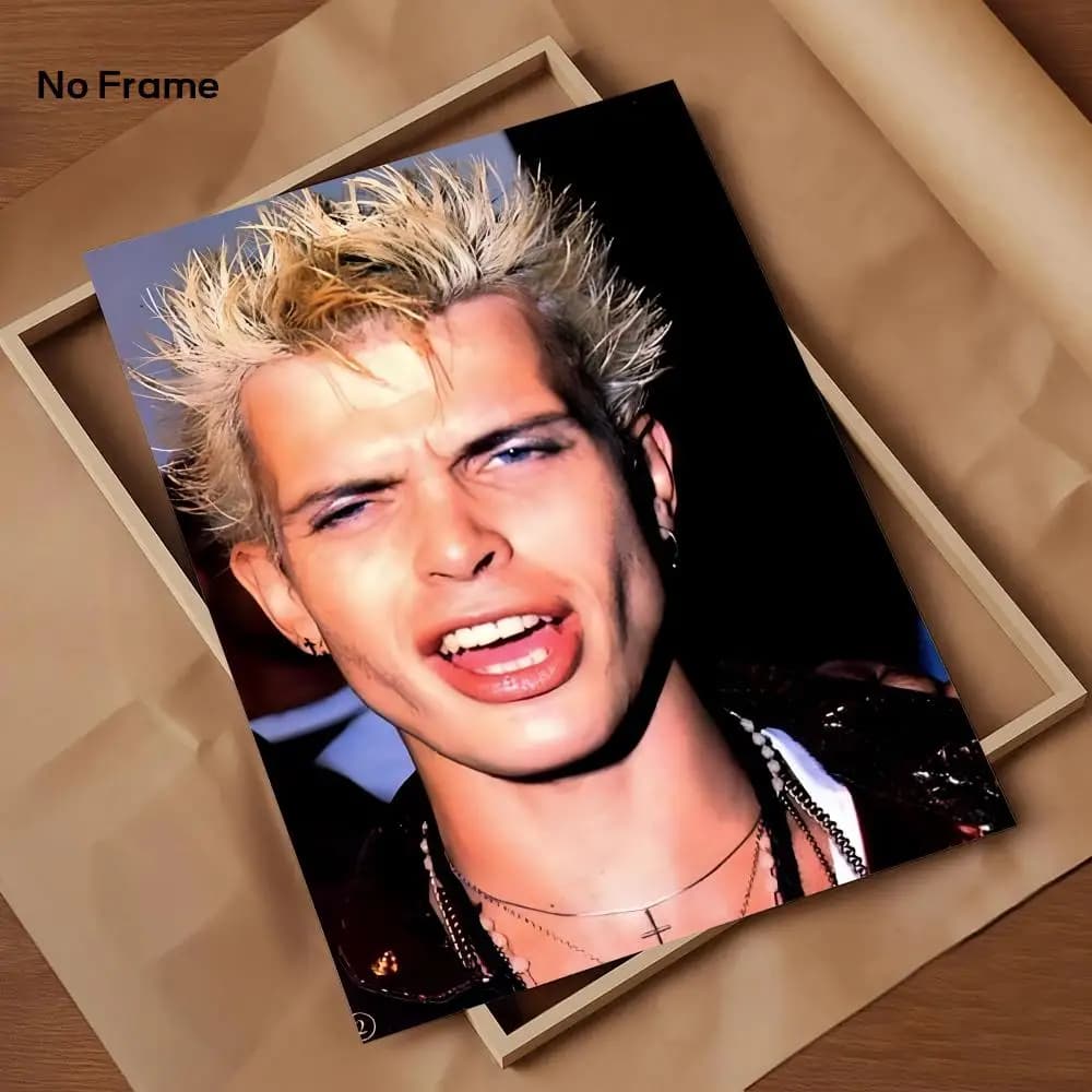 Affiche Cool Rock Singer Billy Idol-I New Wave, autocollants muraux modernes et élégants pour la déc