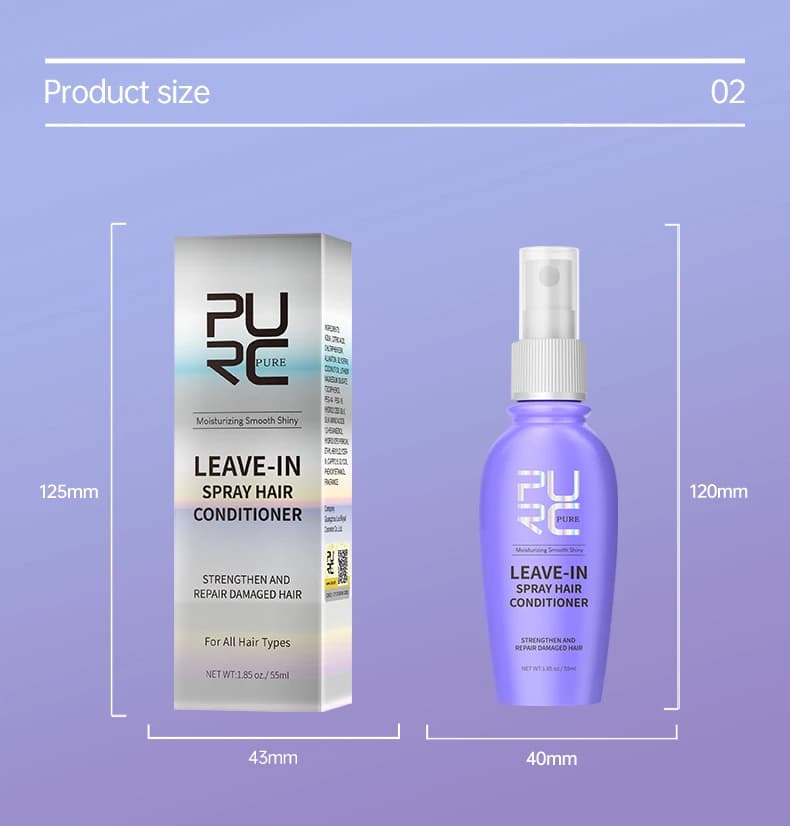 PURC-Spray pour cheveux sans rinçage, huile de revitalisant AMP, réparation des cheveux abîmés, trai