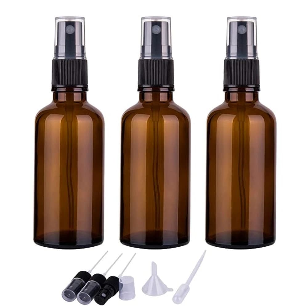 Bouteille de parfum en verre ambré de 5ml à 100ml, 1 pièce, pulvérisateur, bouteille d'atomisation, 