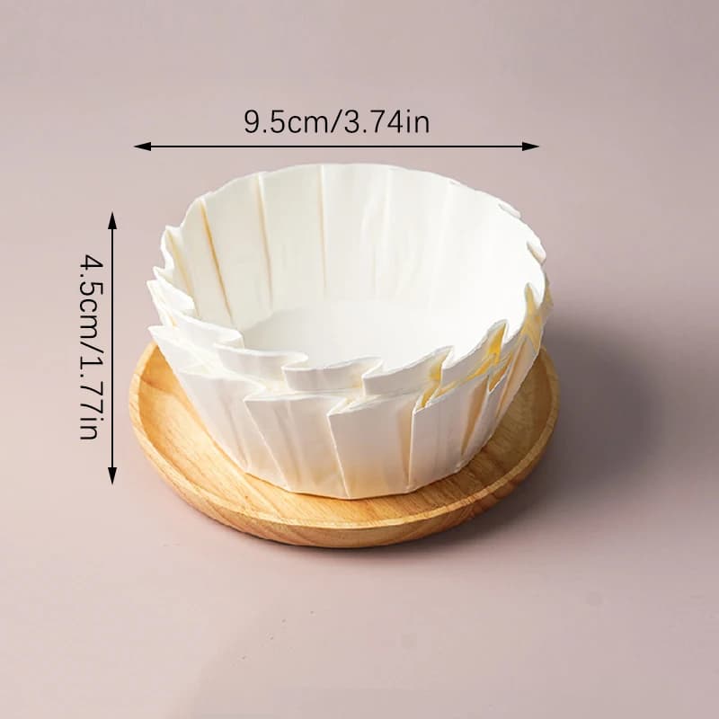 Moule en papier pliable pour gâteau au fromage basque, papier de cuisson, huile de cuisson, bord ver
