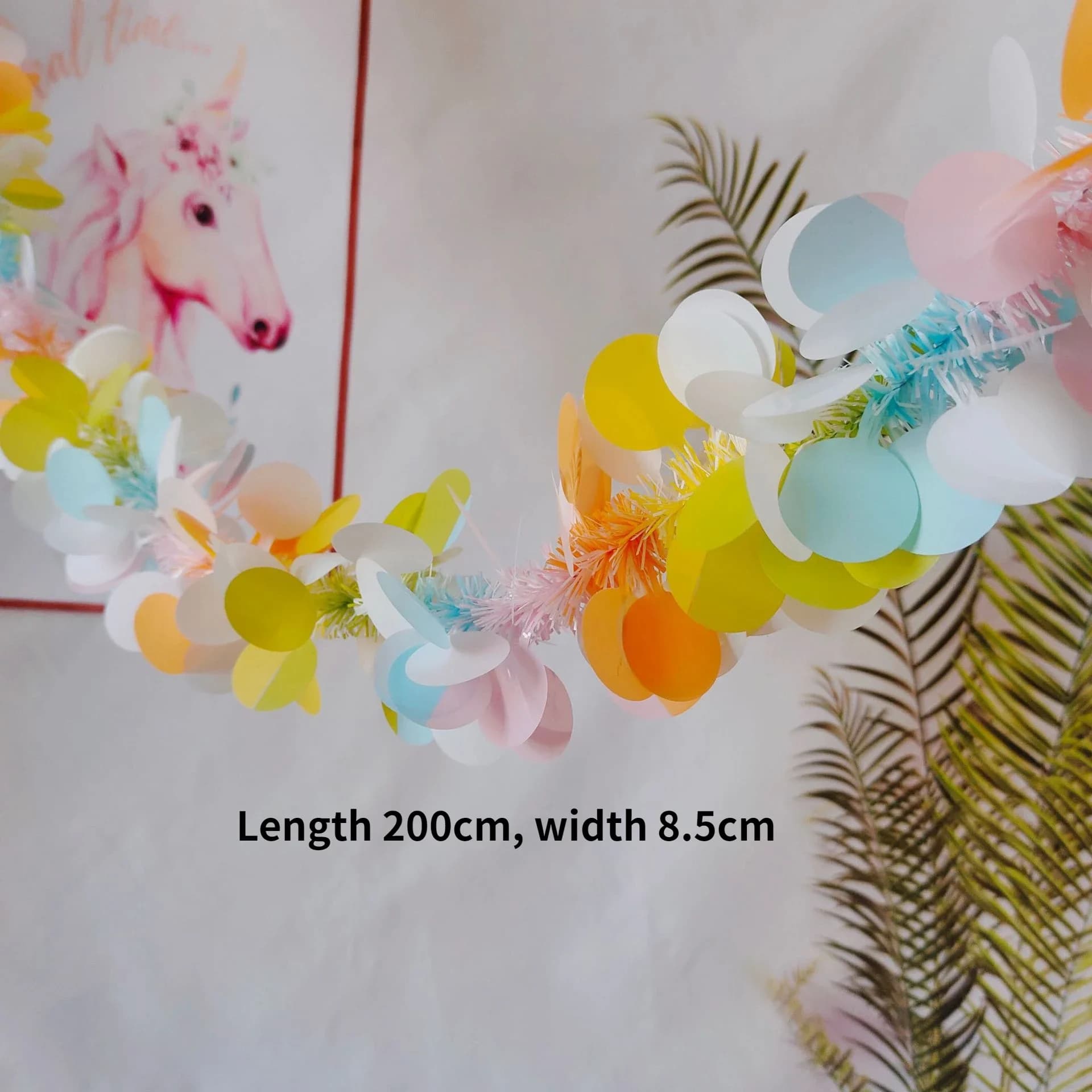 Guirlande d'eucalyptus simili exuberante de 70,8 pouces avec fleurs blanches – Parfaite pour la déco