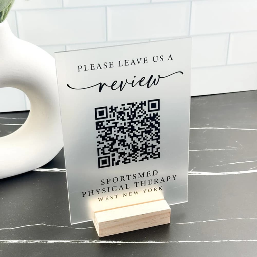 Personnalisation personnalisée Code QR Carte acrylique Collection de code QR Convient aux commentair