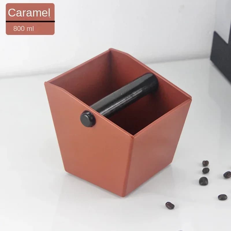 Seau de poubelle antidérapant, conteneur de marc de café expresso, boîte à café en poudre biseautée,