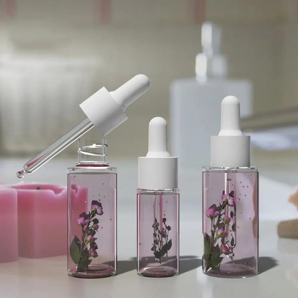 Bouteilles compte-gouttes d'huile essentielle de 20 à 50 ml, bouteilles en plastique blanches rechar