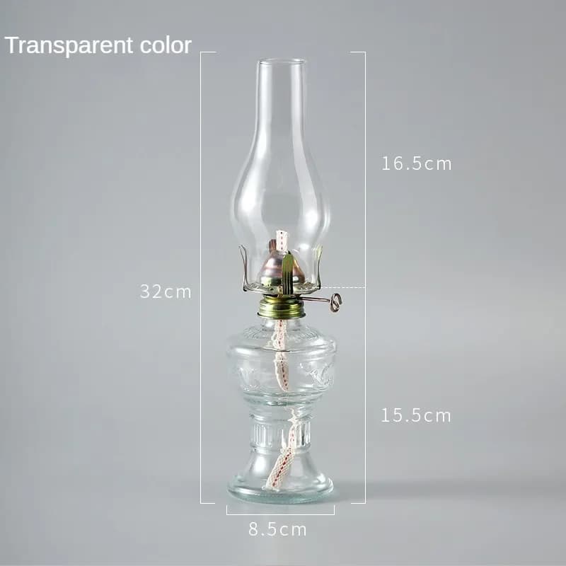 Lampe à huile rustique lanterne Vintage verre kérosène lampe chambre lampes à huile pour usage intér