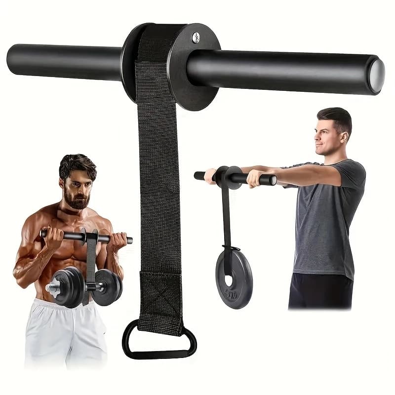Rouleau de musculation pour avant-bras avec poignée antidérapante épaissie, sangle réglable, équipem