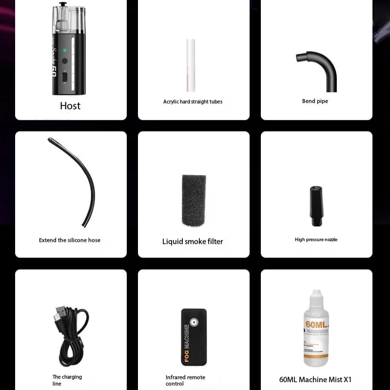 LENSGO Smoke GO Machine à fumée portable puissante pour la photographie, effet de fumée de glace sèc