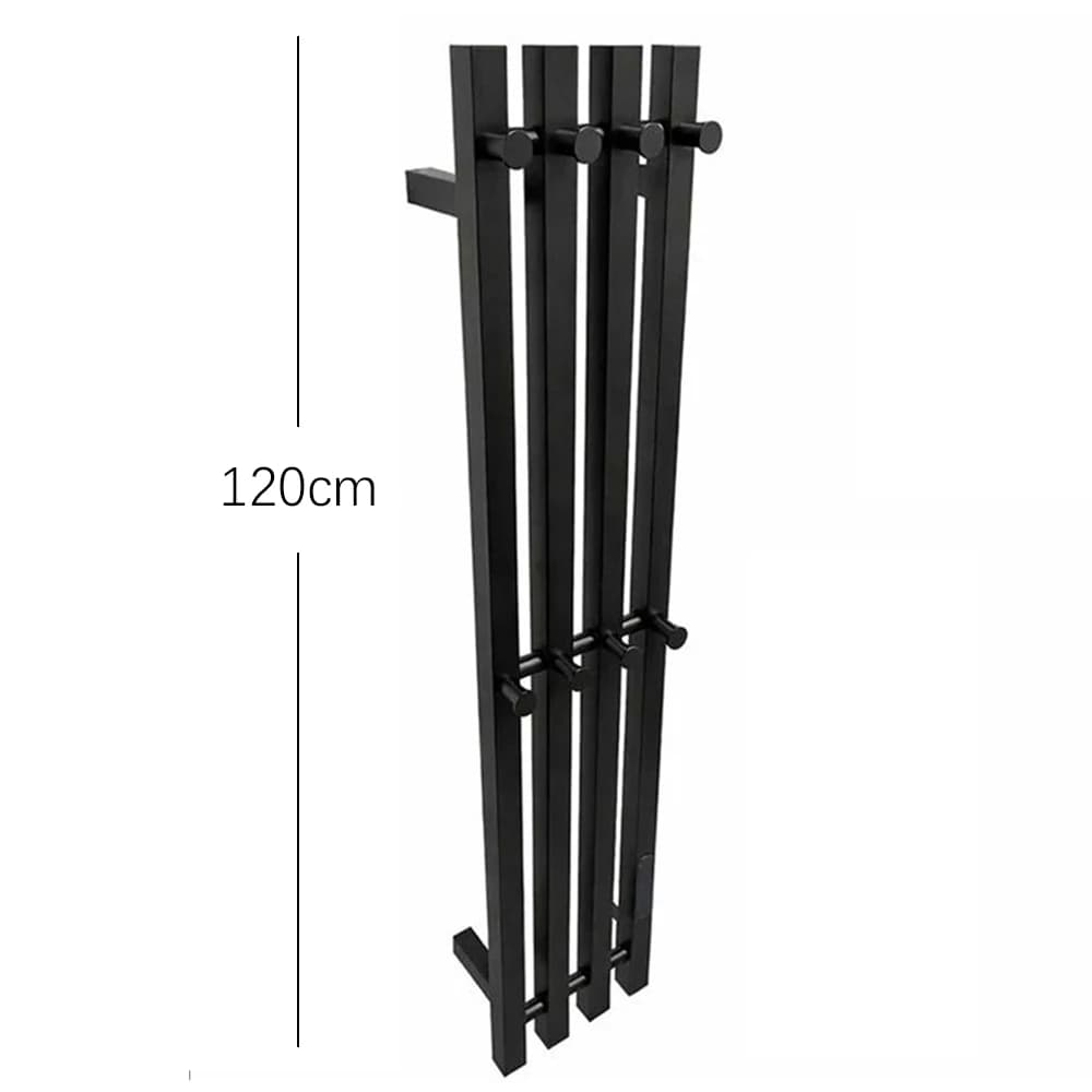 Sèche-serviettes électrique mural pour salle de bain, radiateur chauffant 120 cm à 3/4 barres, à bra