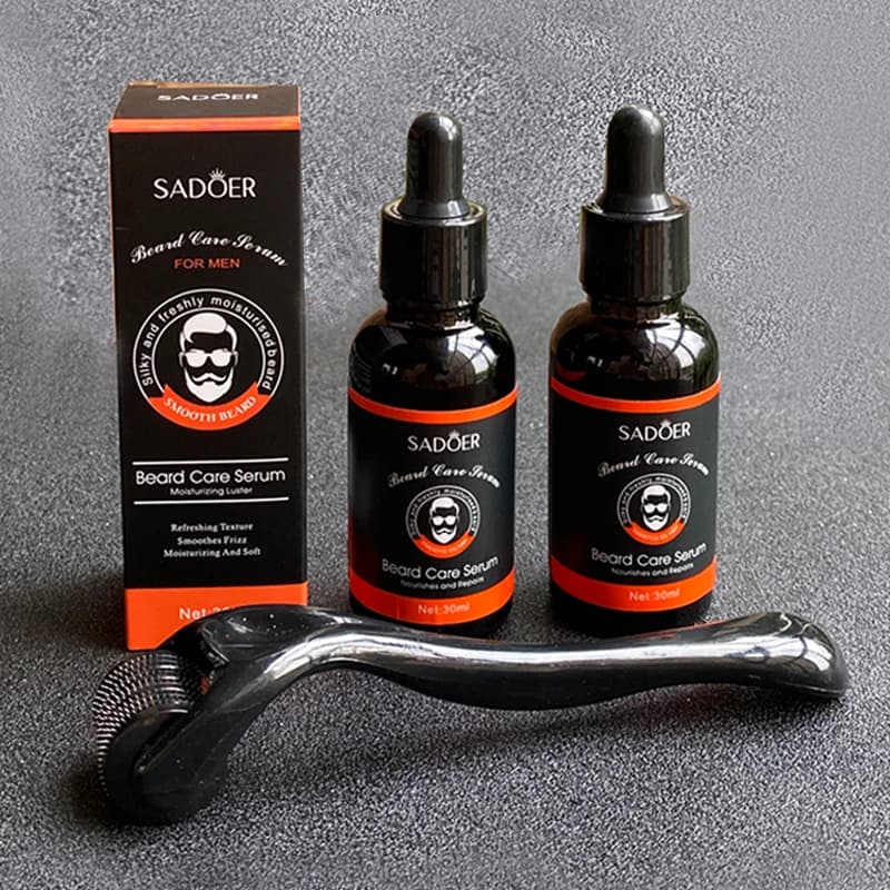 Ensemble d'huiles essentielles pour barbe pour hommes, favorise la croissance de la barbe, renforce 
