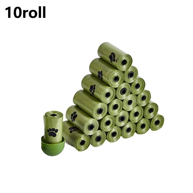 10 rouleaux de sacs à crottes pour chien biodégradables, sacs poubelles pour animaux de compagnie, s