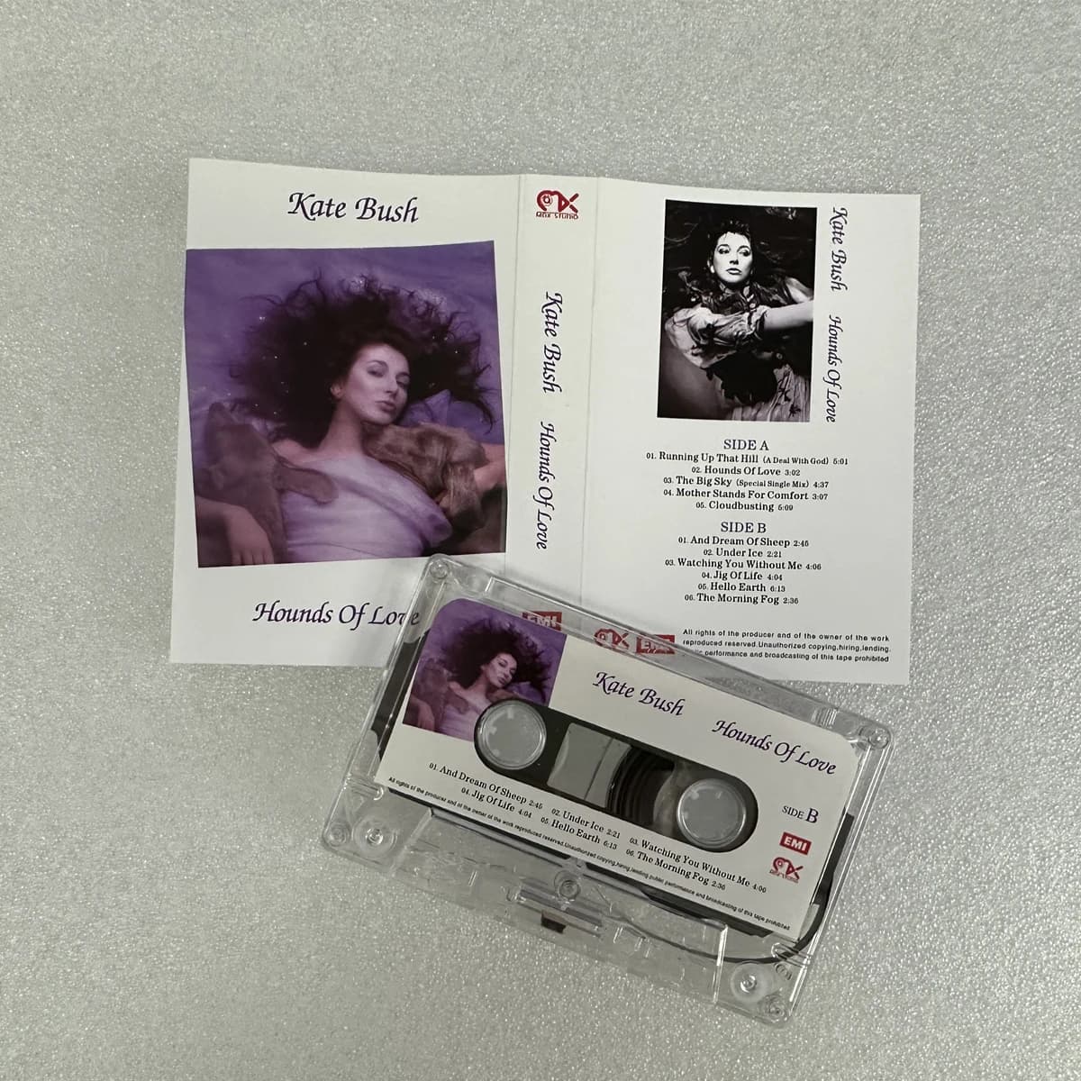Cassette musicale Rock Kate Bush, album Hounds of Love, Running up That Hill, cassettes, cosplay, Wa