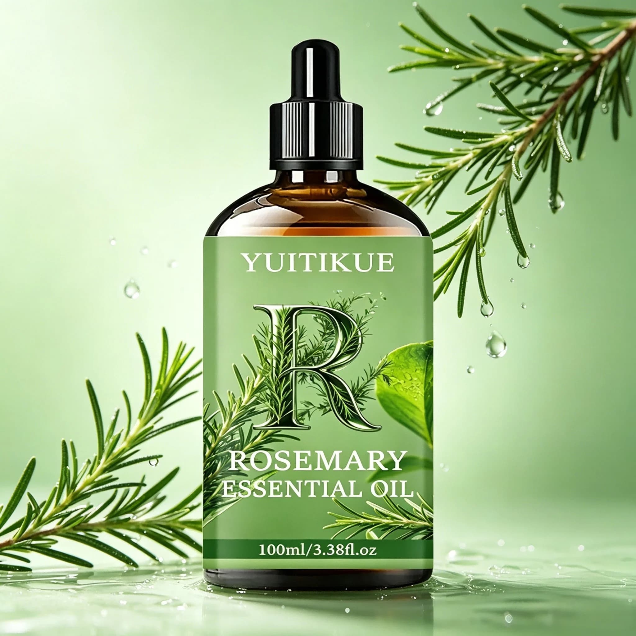 Huile essentielle de romarin, nourrit le cuir chevelu, renforce les cheveux, hydrate la peau, huile 