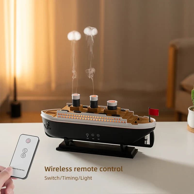 Humidificateur d'air de décoration de modèle de bateau Titanic, diffuseur d'huile essentielle de 250