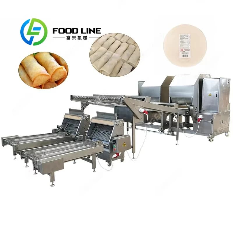 Feuille de pâtisserie automatique pour crêpes, Machine d'emballage de rouleaux à ressort
