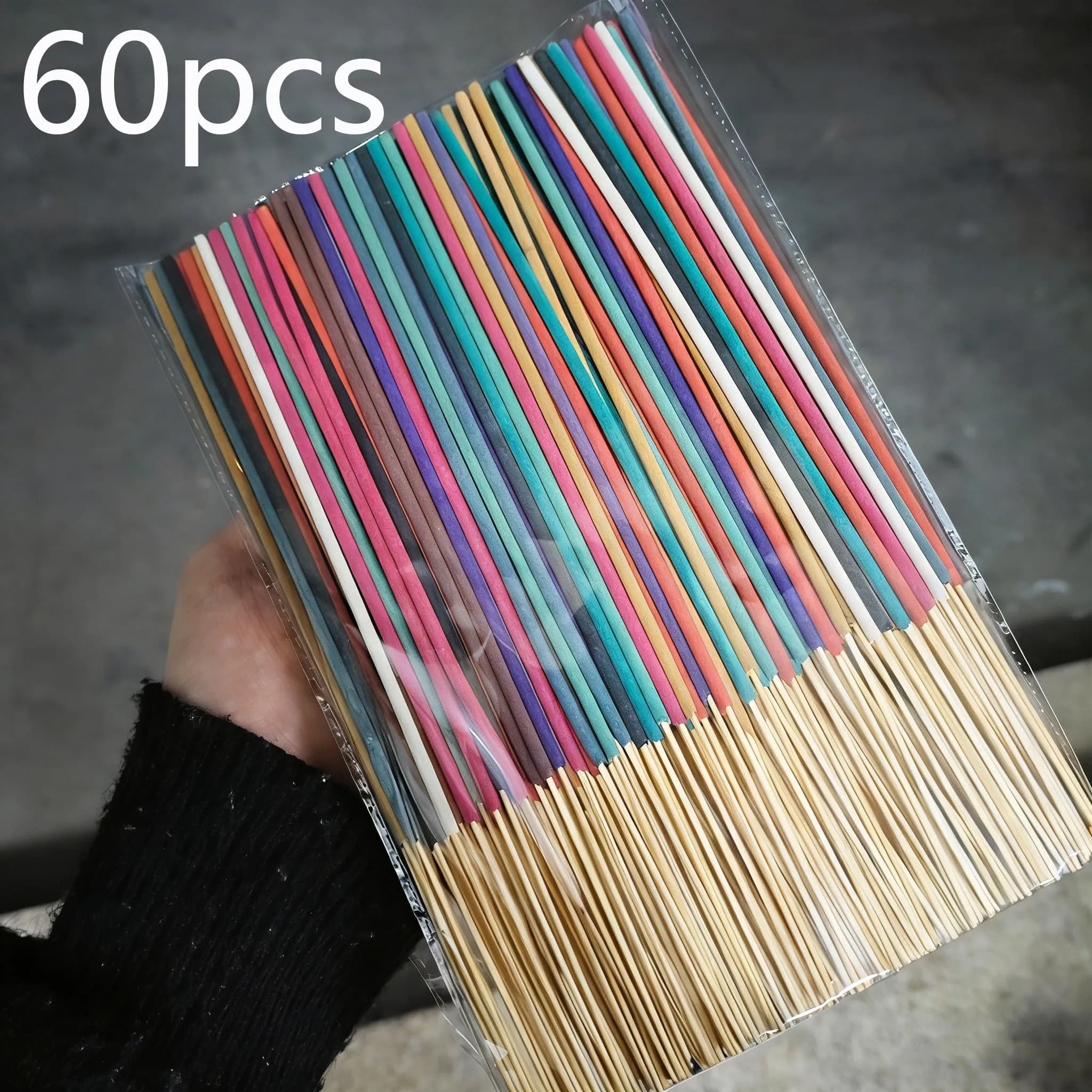 15 sortes de bâtons d'arôme infusés d'huiles essentielles, 60/120/225 pièces, 22cm, temps de combust