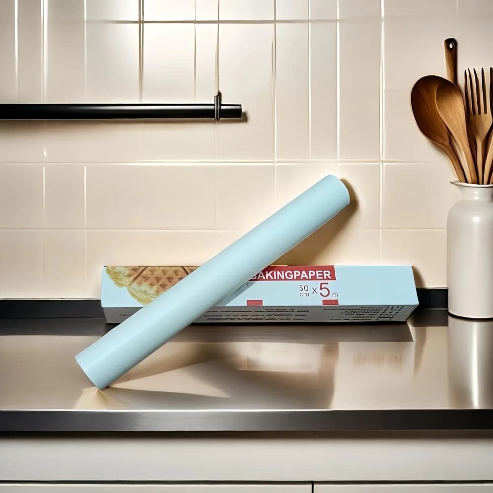 1 rouleau de papier sulfurisé, doublure jetable pour friteuse à air, plaque de cuisson antiarina et 