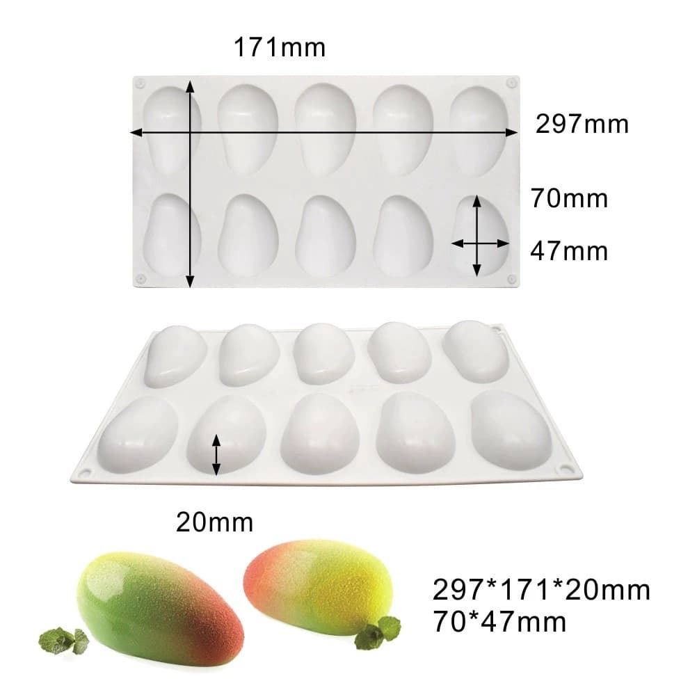 Moule à gâteau en Silicone, série ananas, poire, pêche, fruits, mangue, Orange, Mousse de cuisson, f