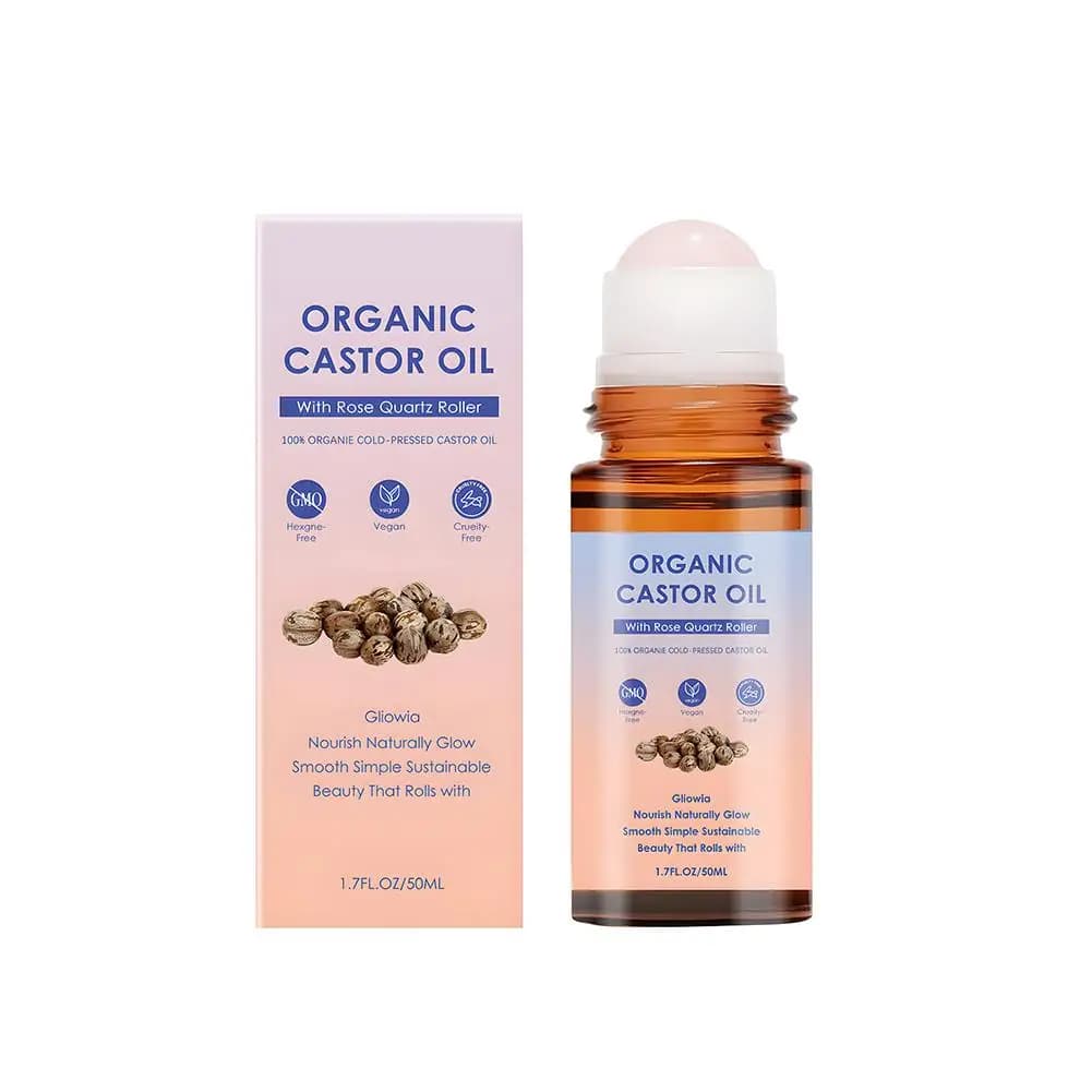 Huile de ricin biologique, roll-on pour massage, huile essentielle, hydratation durable, anti-dessèc