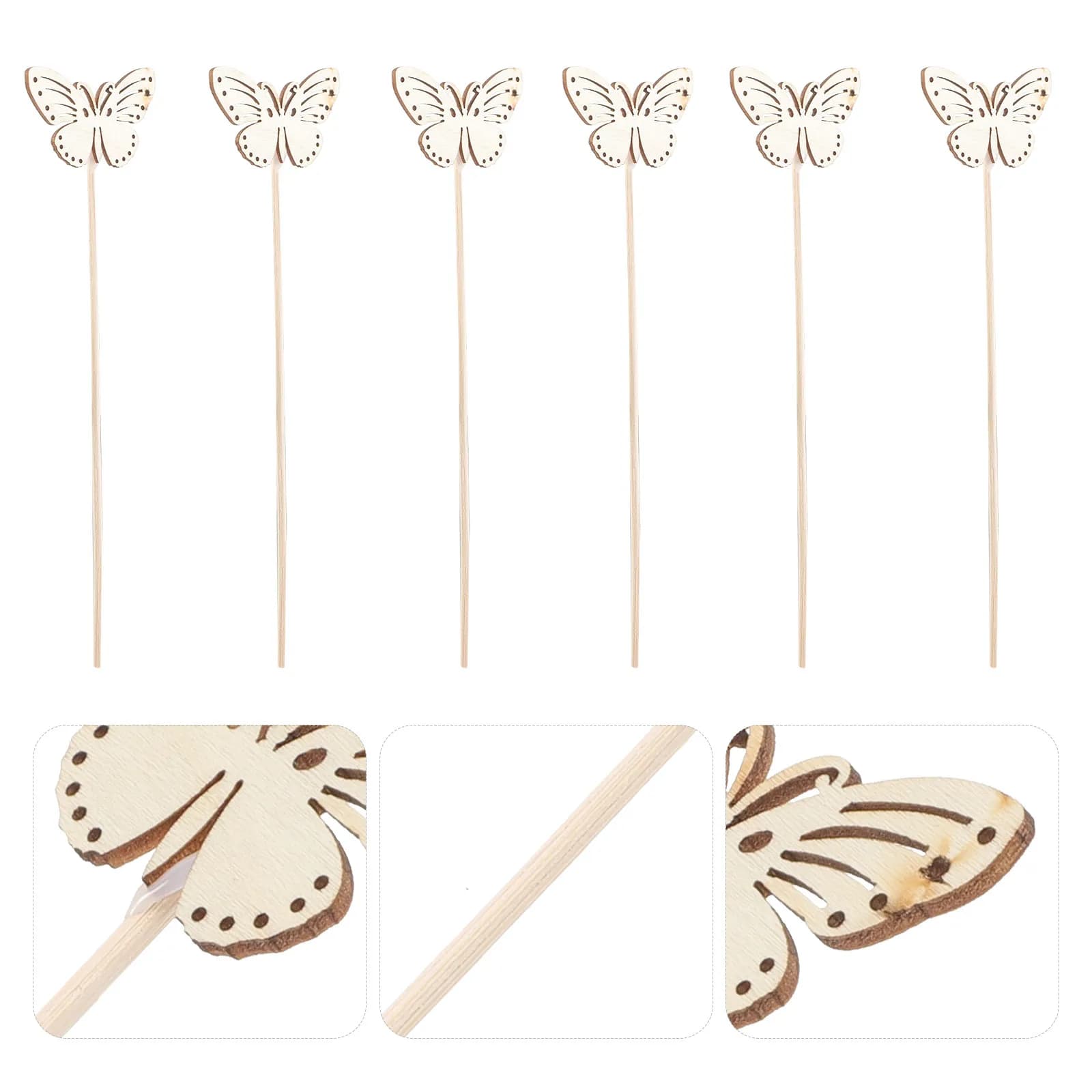 Lot de 10 bâtonnets diffuseurs papillon en bois pour huiles essentielles, idéal pour la maison, le b