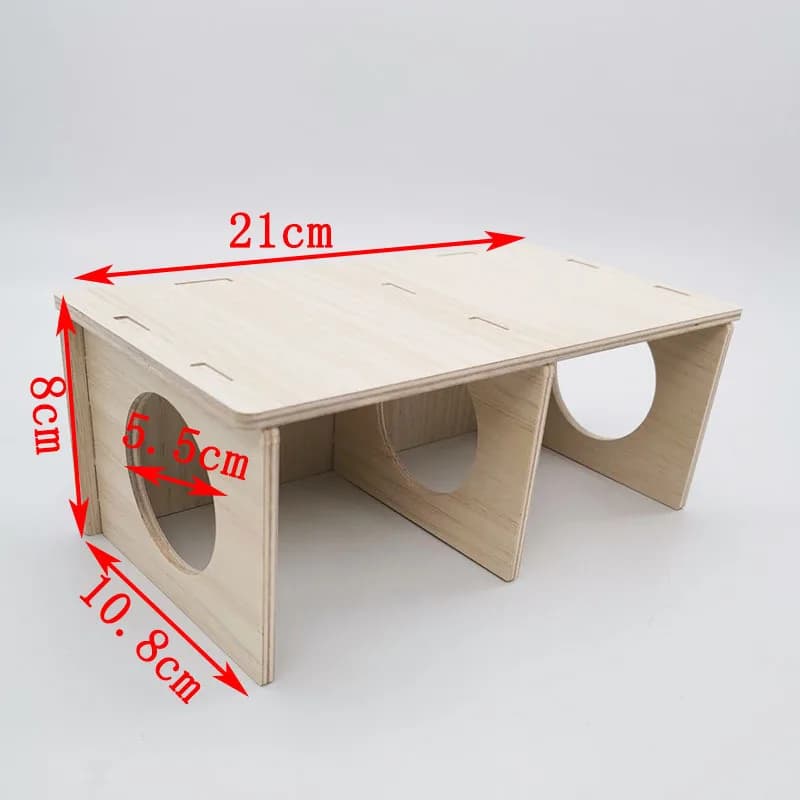 Abri en bois massif pour hamster, maison en bois pour hérisson, nid pour hamster d'Inde, chambre pou