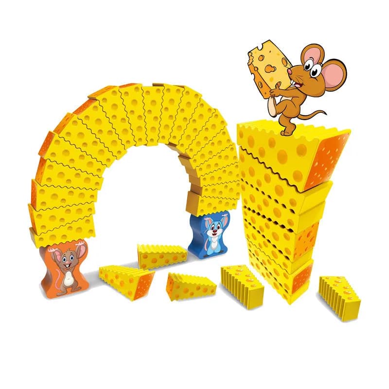 Jouets interactifs créatifs pour enfants, souris folle, tour de fromage empilée, jeu de société, fêt
