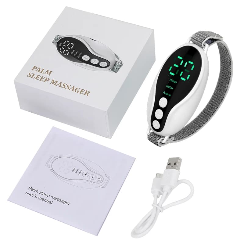 Nouveau 1 ensemble portable 20 niveaux EMS aide au sommeil traitement de Relaxation microcourant imp