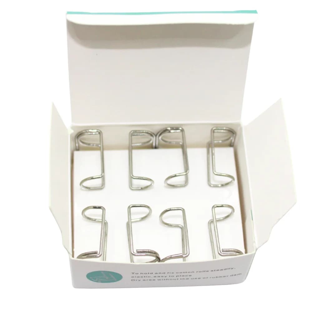 AG Lot de 4 pinces porte-rouleaux de coton dentaire 1 mm, en acier inoxydable autoclavable, maintien