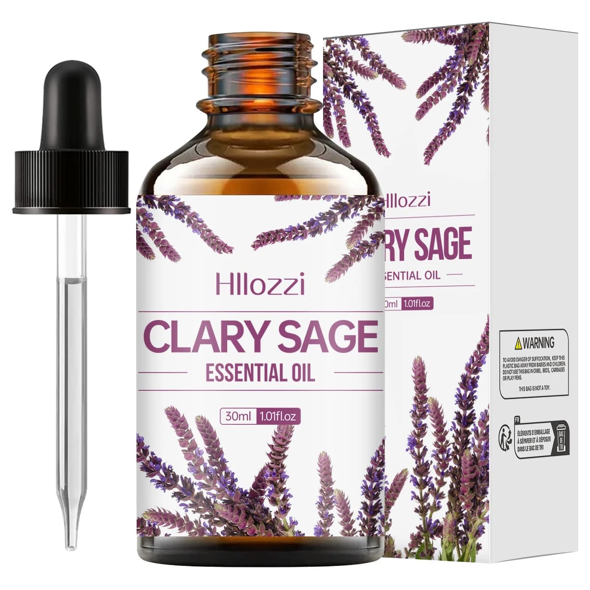 Huile essentielle de sauge claire, 30ml, huile essentielle pure, soins pour la peau, peut faire des 