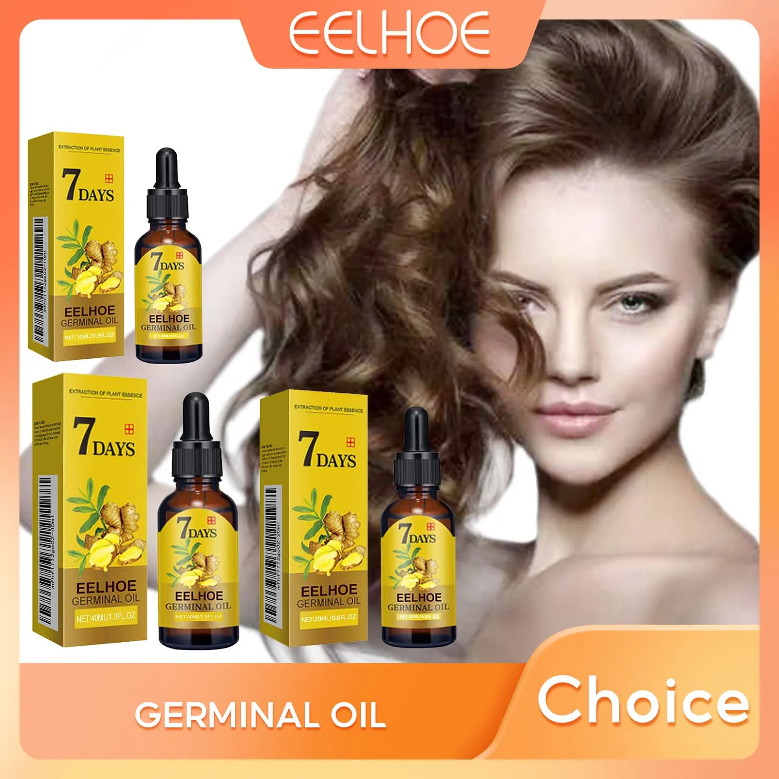 EELHOE huile de gingembre pour encourager la croissance des cheveux renforcement des cheveux endomma