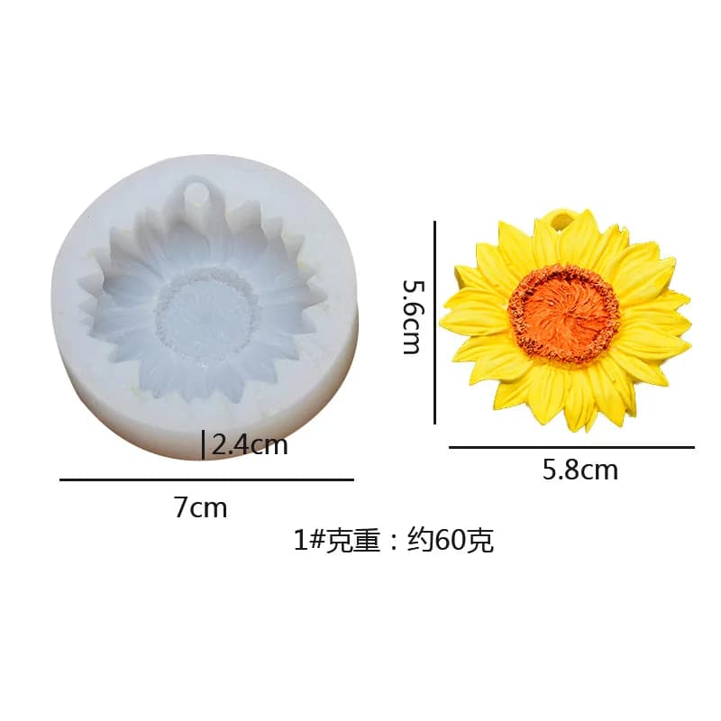 Moule en silicone tournesol Regina pour décoration de gâteau au chocolat, bricolage, chrysanthème, b