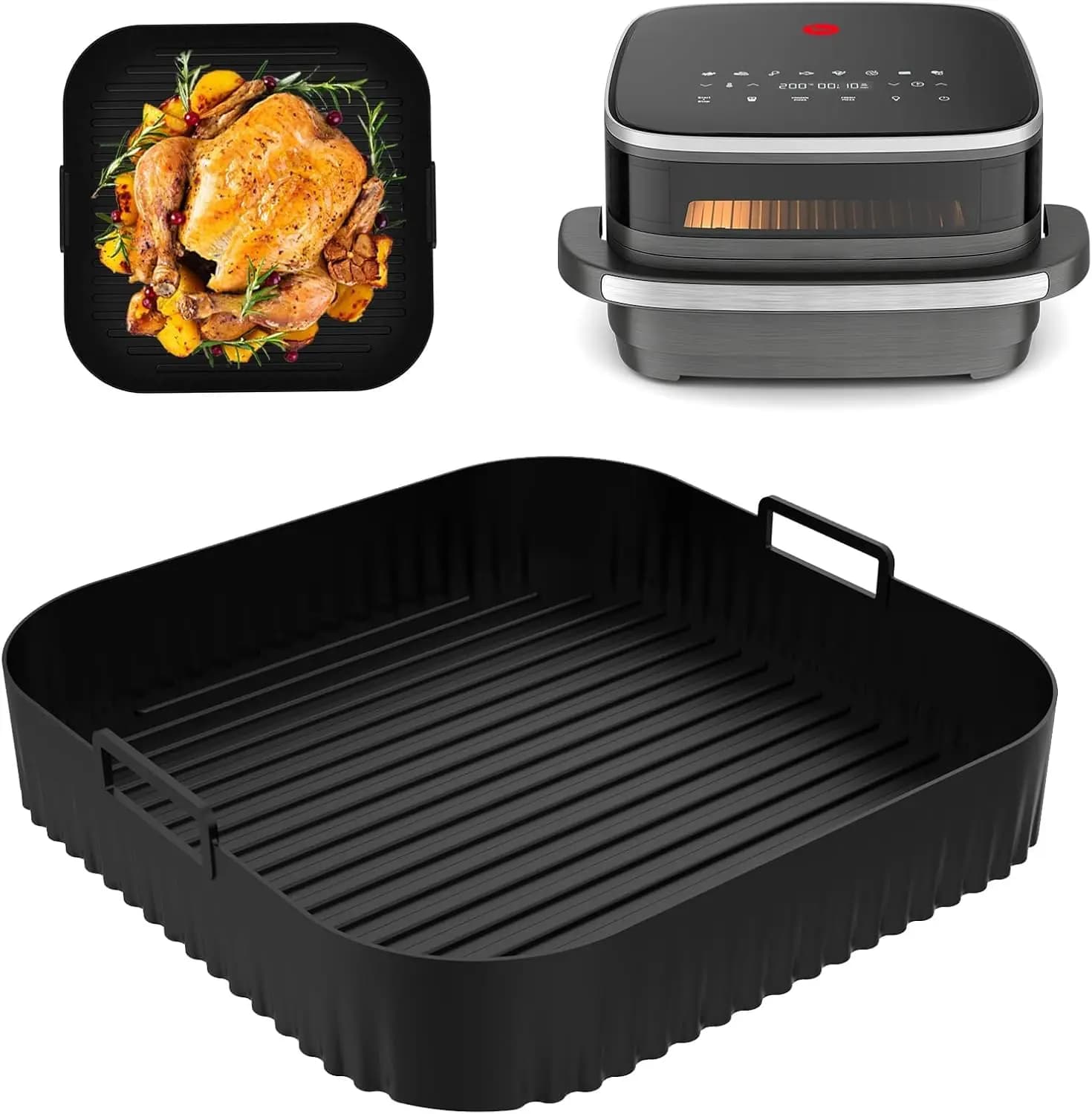 Moule de friteuse à air en silicone, moules en silicone pour friteuse à air pour surface Tefal Easy 