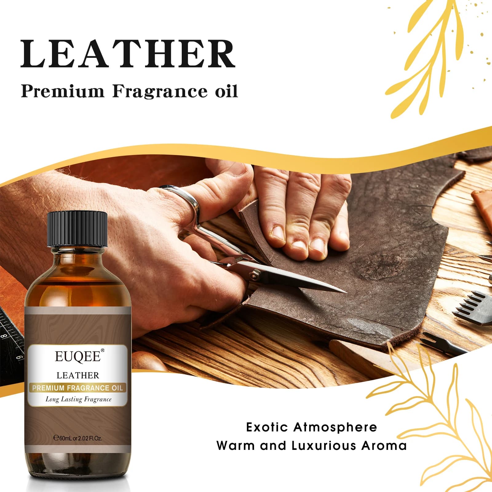 EUQEE Huile parfumée pour homme de qualité supérieure pour la fabrication de savon et de bougies, ar