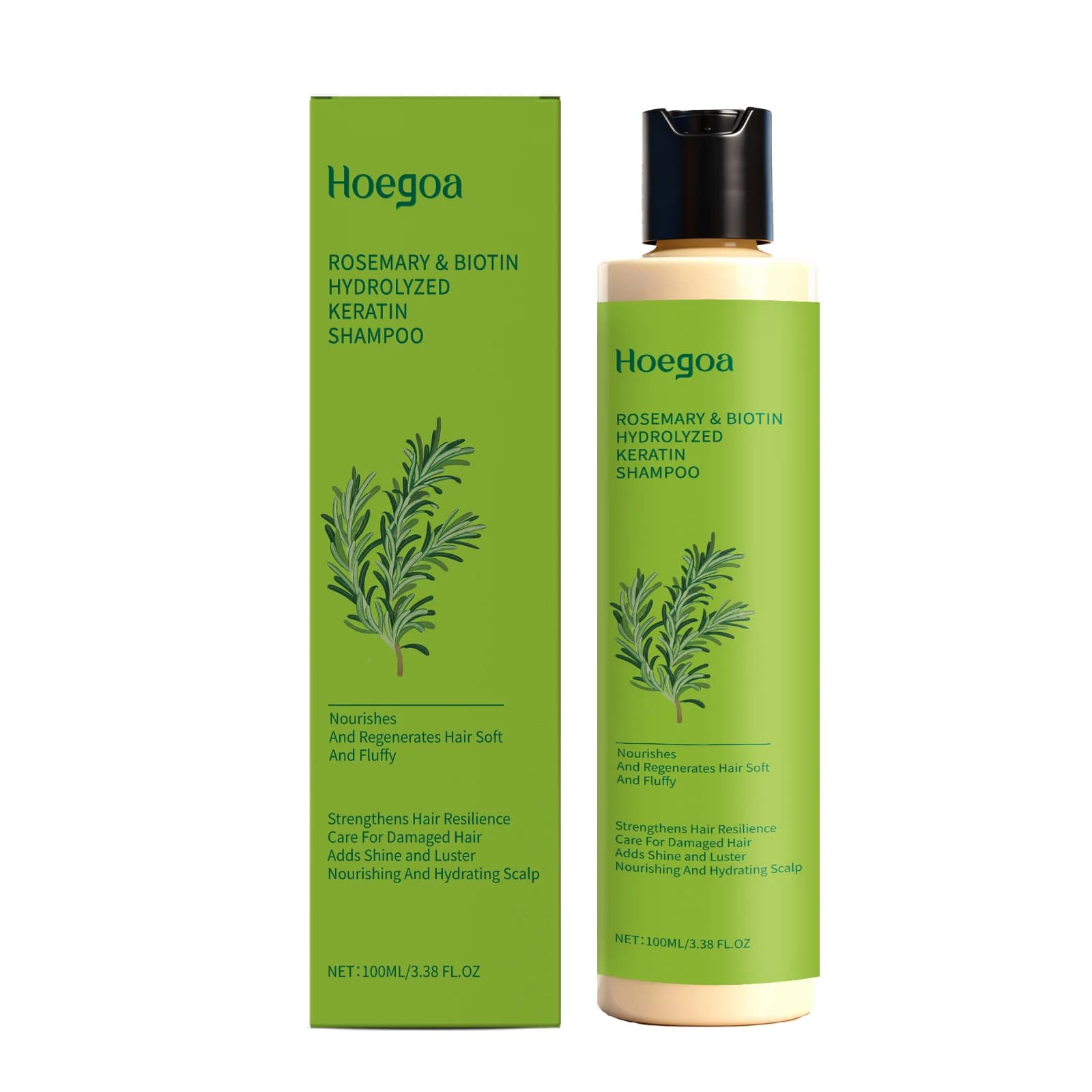 Shampoo au romarin pour le contrôle du sébum, épaississant, réparateur pour cheveux secs, crépus et 