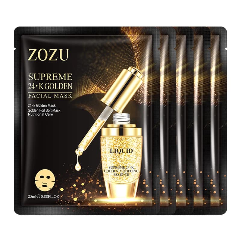 Masque Facial doré 24K, Anti-rides, hydratant, Anti-âge, feuille, produits de soins pour la peau du 