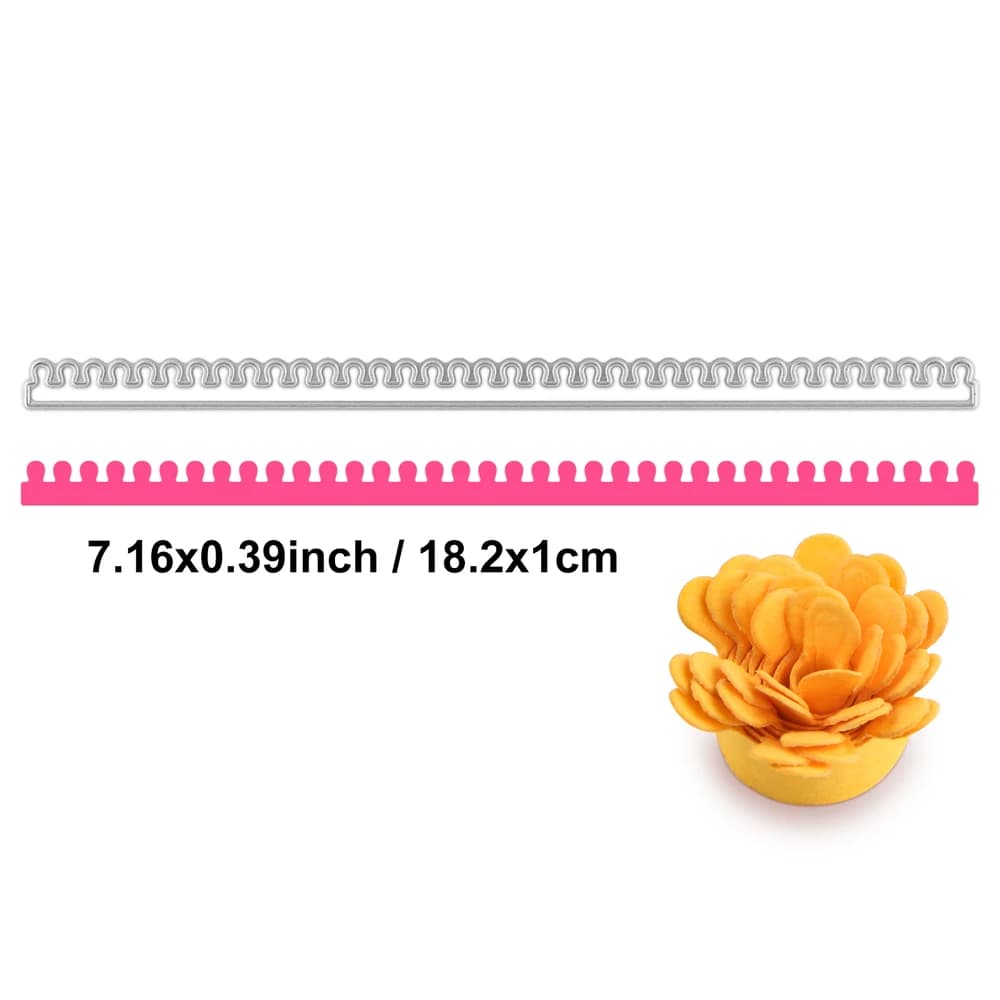 Matrices de découpe de fleurs en spirale 3D, bandes de quilling de pétales de fleurs enroulées pour 