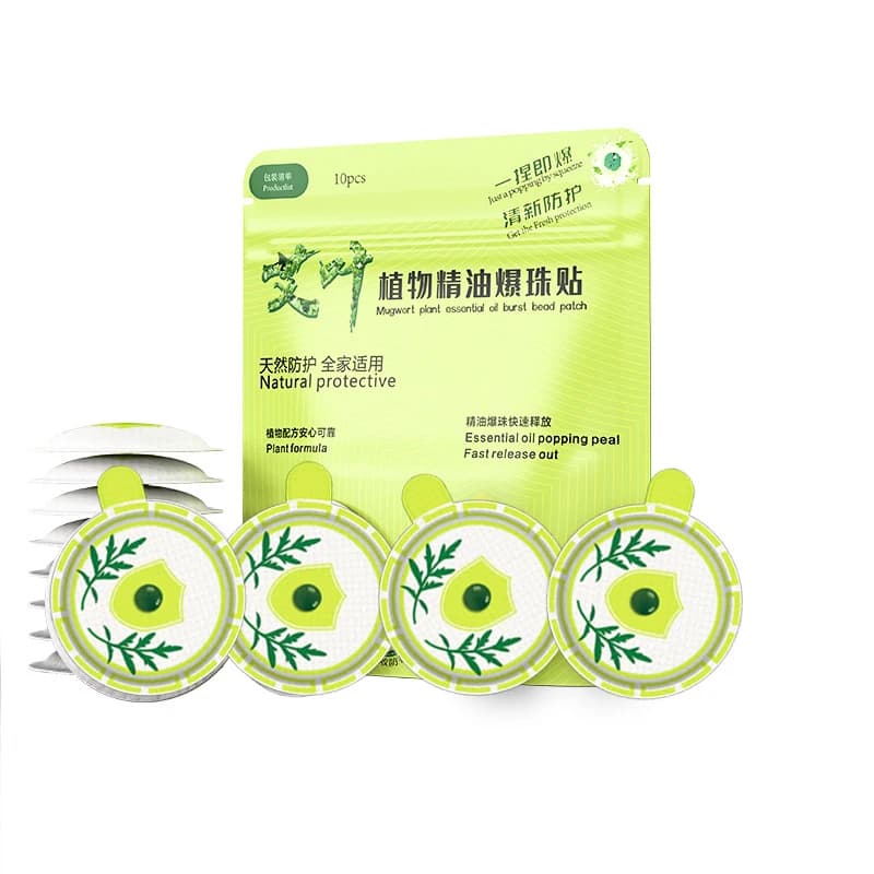 Autocollants anti-moustiques à base d'huiles essentielles naturelles dérivées de plantes, patchs ant