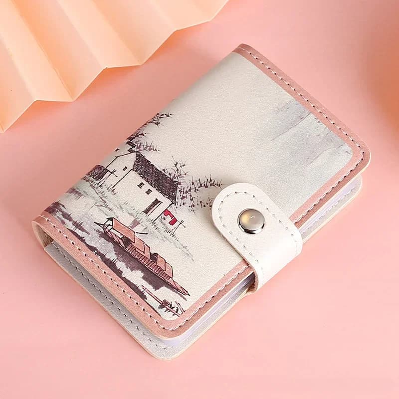 Sac de cartes à moraillon de peinture à l'huile florale rétro pour femmes, fentes multiples pour car