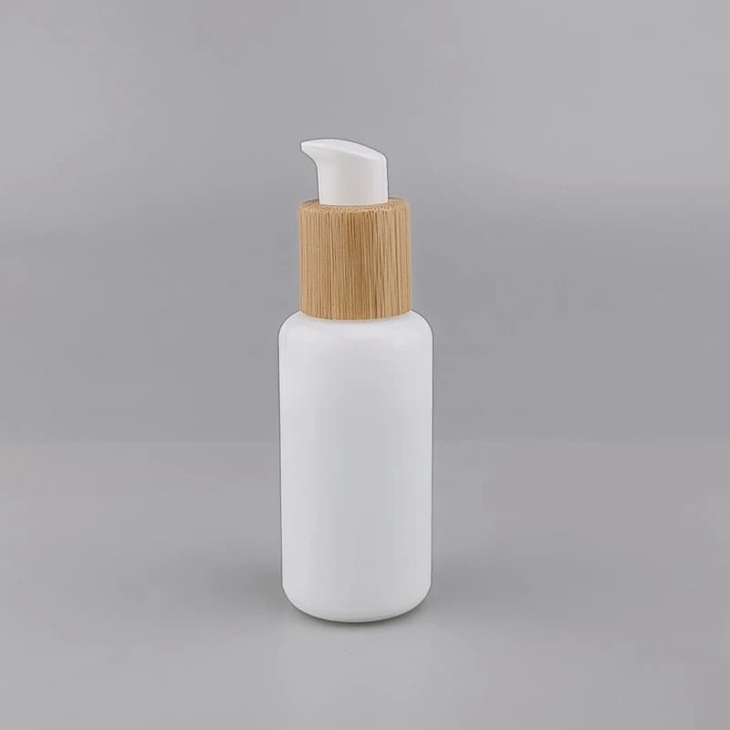 Bouteille à pompe à couvercle en bambou, céramique, verre, shampoing, Regina Oscar ers, pot de crème