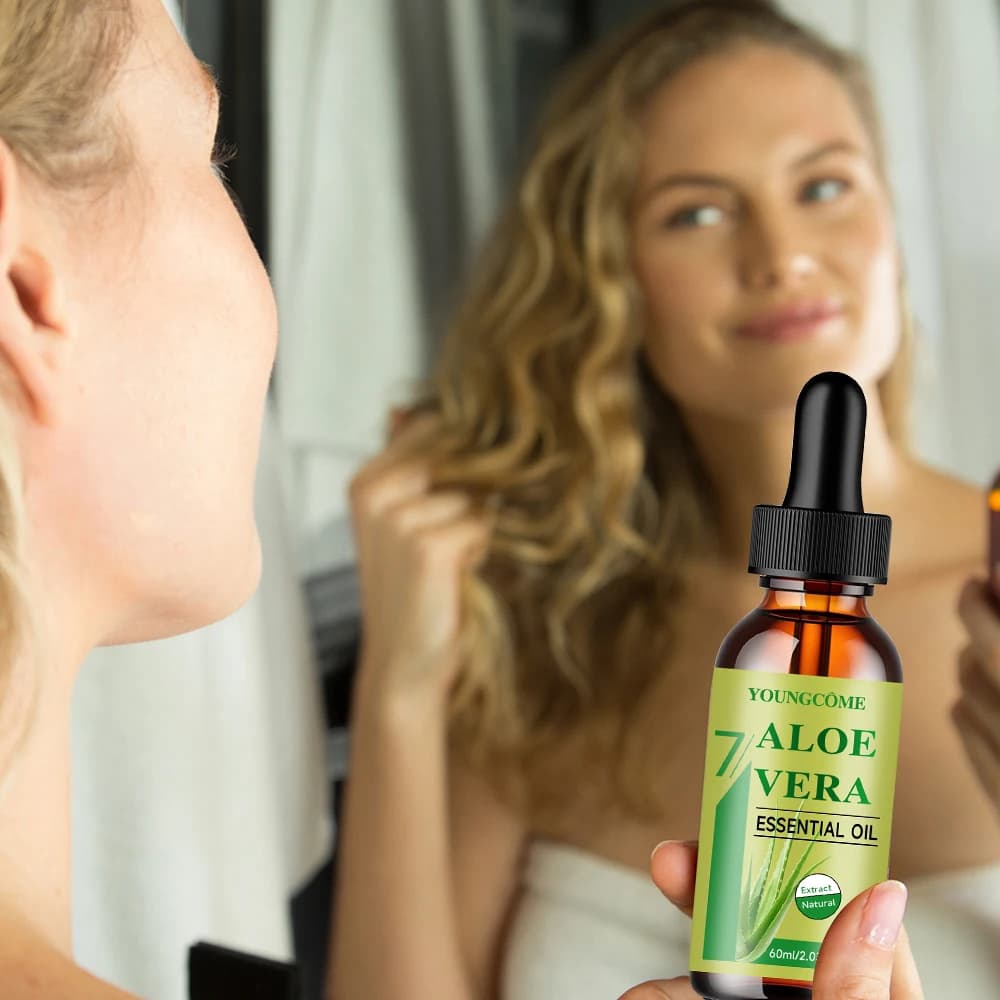 YOUNGCOME huile essentielle d'aloe vera Anti-âge raffermissant peau visage hydratant relaxant huile 