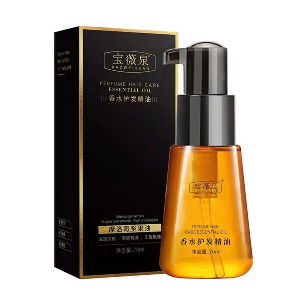 Sérum capillaire à l'huile d'argan marocaine, brume d'huile légère pour cheveux crépus à extrémité f
