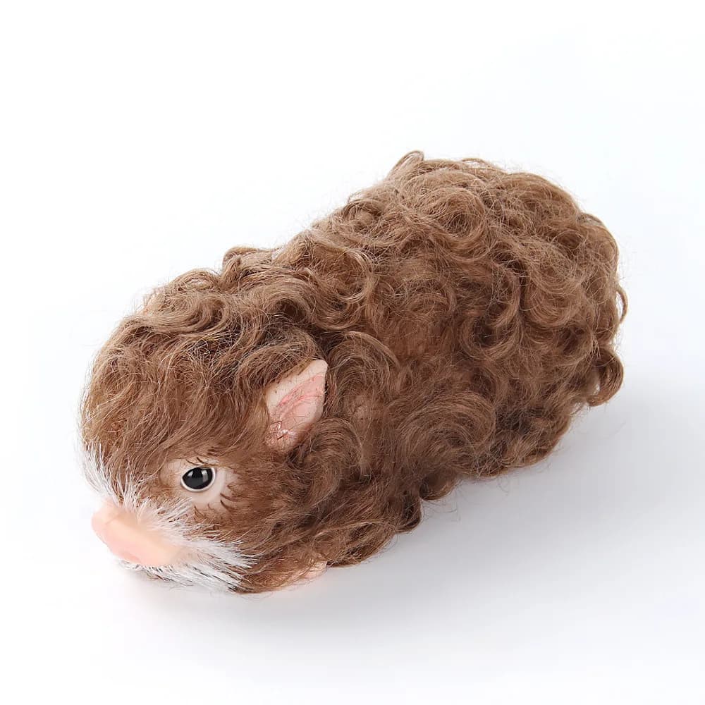 Nouvelle Simulation Animal cochon jouets pour animaux de compagnie mignon brun cheveux bouclés cocho